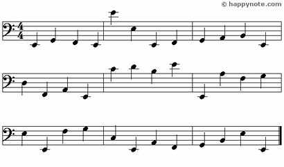 Black Note - 15 Music Notes in Alphabetical notation