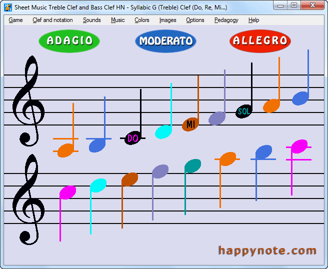sheet music treble clef and bass clef