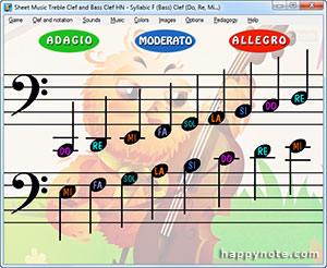 Sheet Music Treble Clef and Bass Clef HN