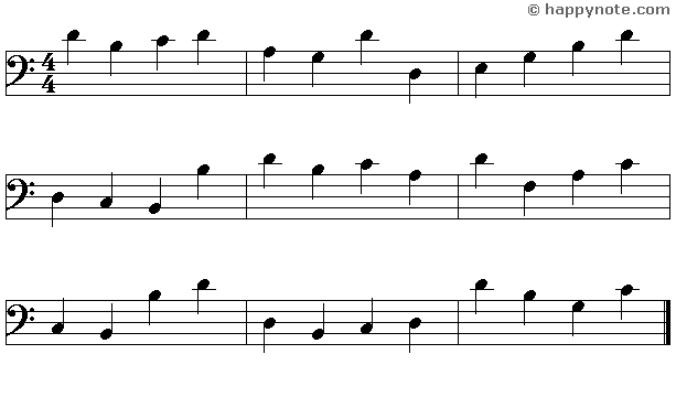 10b - Learn to read music notes in FA (Bass) Clef in Syllabic notation : DO RE MI...