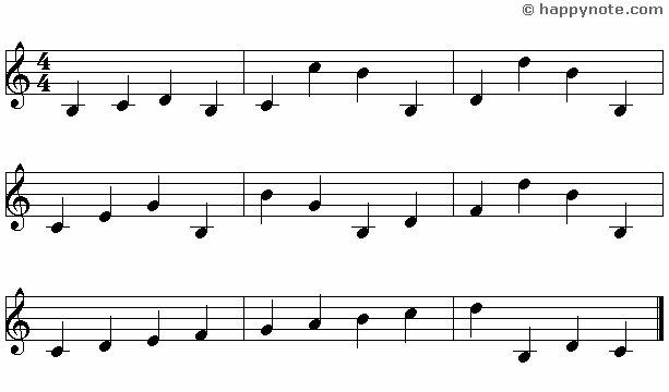 10b - Learn to read music notes in SOL (Treble) Clef in Syllabic notation : DO RE MI...