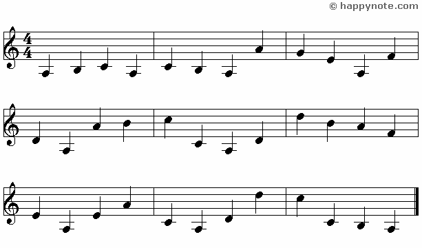 11b - Learn to read music notes in SOL (Treble) Clef in Syllabic notation : DO RE MI...