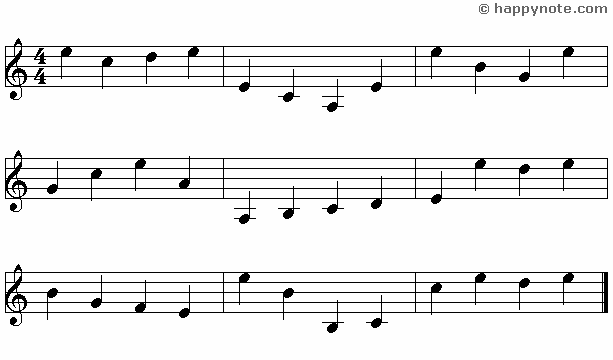 12b - Learn to read music notes in SOL (Treble) Clef in Syllabic notation : DO RE MI...