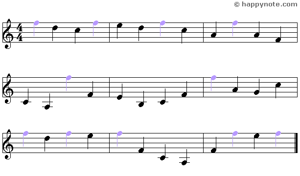 13a - Learn to read music notes in SOL (Treble) Clef in Syllabic notation : DO RE MI...