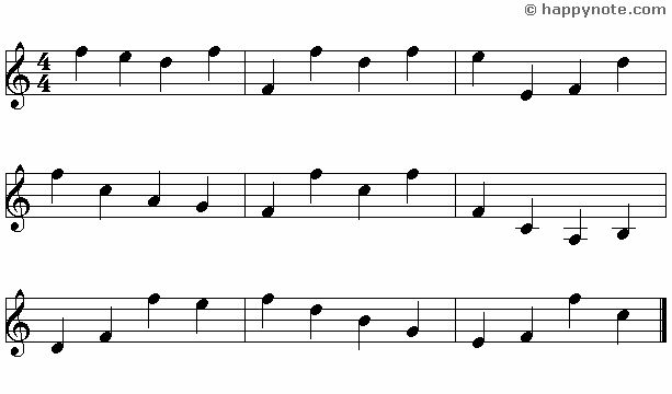 13b - Learn to read music notes in G (Treble) Clef in Alphabetical notation : A B C... 