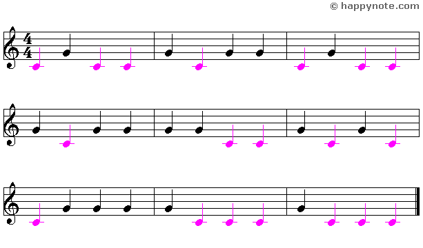 2a - Learn to read music notes in SOL (Treble) Clef in Syllabic notation : DO RE MI...