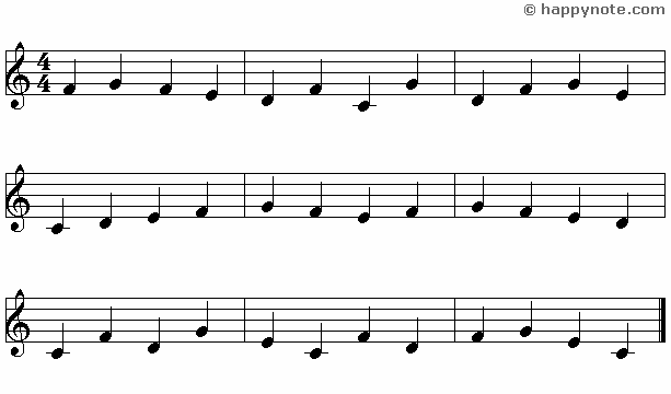 5b - Learn to read music notes in SOL (Treble) Clef in Syllabic notation : DO RE MI...