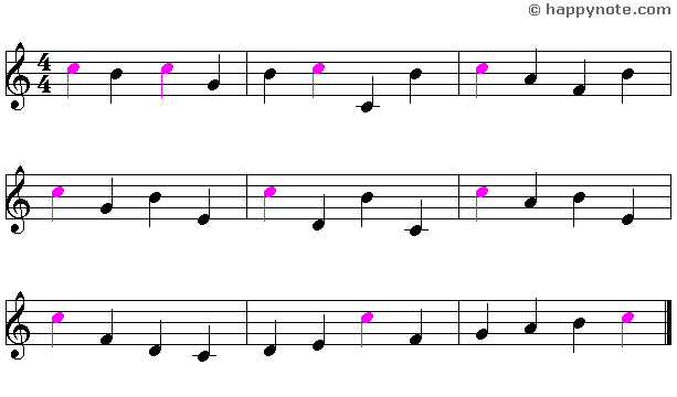 2a - Learn to read music notes in SOL (Treble) Clef in Syllabic notation : DO RE MI...