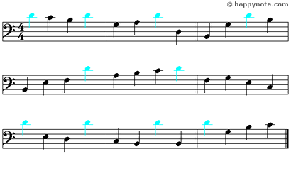Color Note - 10 Music Notes in Alphabetical notation
