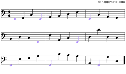Color Note - 13 Music Notes in Alphabetical notation