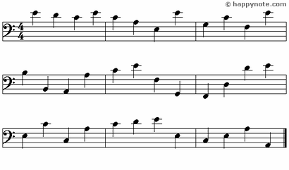 Black Note - 14 Music Notes in Alphabetical notation