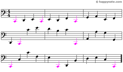 Color Note - 17 Music Notes in Alphabetical notation