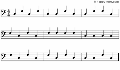 Black Note - 2 Music Notes in Alphabetical notation