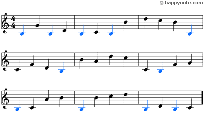 Color Note - 10 Music Notes in Syllabic notation