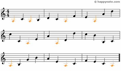 Color Note - 11 Music Notes in Syllabic notation