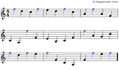 Color Note - 13 Music Notes in Syllabic notation