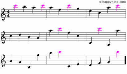 Color Note - 17 Music Notes in Syllabic notation
