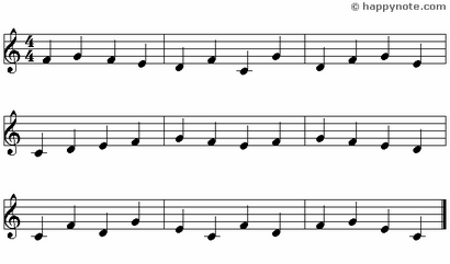 Black Note - 5 Music Notes in Syllabic notation