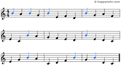 Color Note - 7 Music Notes in Syllabic notation