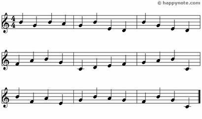 Black Note - 7 Music Notes in Syllabic notation