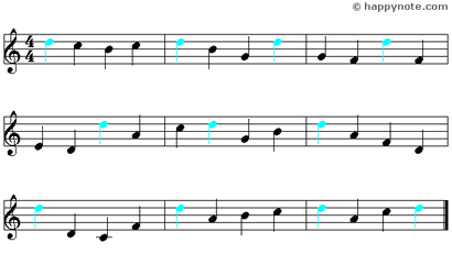 Color Note - 9 Music Notes in Syllabic notation