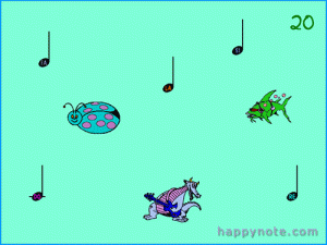 A game to learn mouse to kids with music notes. From very easy to very difficult.